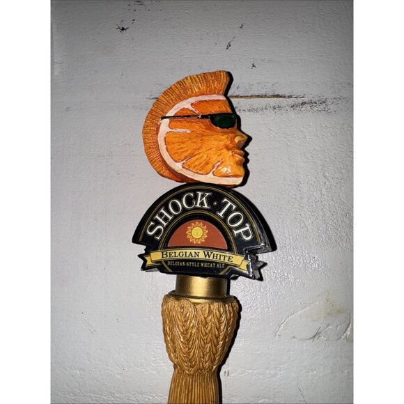 Lot Of 2 Shock Top Beer Tap Pulls Handles Spring Heat Spiced Wheat 10" & 12" - Picture 7 of 16